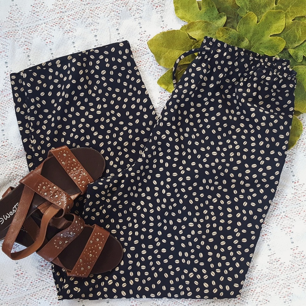 90s Vintage Coffee Bean Pants High Waisted Wid Leg